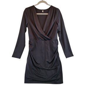 Halara Black Cocktail Dress NWT Size L Holiday Party "Little Black Dress" Chic